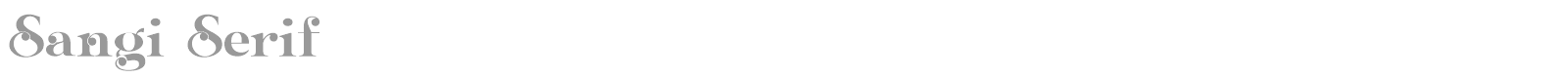 Sangi Serif font preview